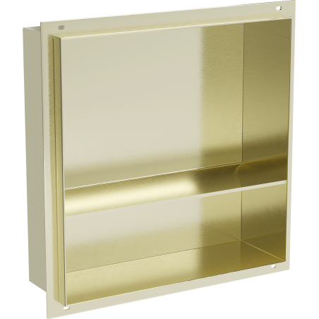 Mexen X-Wall-NR poliță de nișă fără flanșă cu poliță 30 x 30 cm, auriu periat - 1951303010S