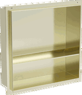 Mexen X-Wall-NR poliță de nișă fără flanșă cu poliță 30 x 30 cm, auriu periat - 1951303010S