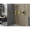Mexen X-Wall-R fali niche polc peremmel és polccal 30 x 30 cm, arany kefe - 1950303010S