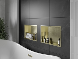 Mexen X-Wall-R fülkepolc peremmel 45 x 30 cm, arany kefélt - 1950453010