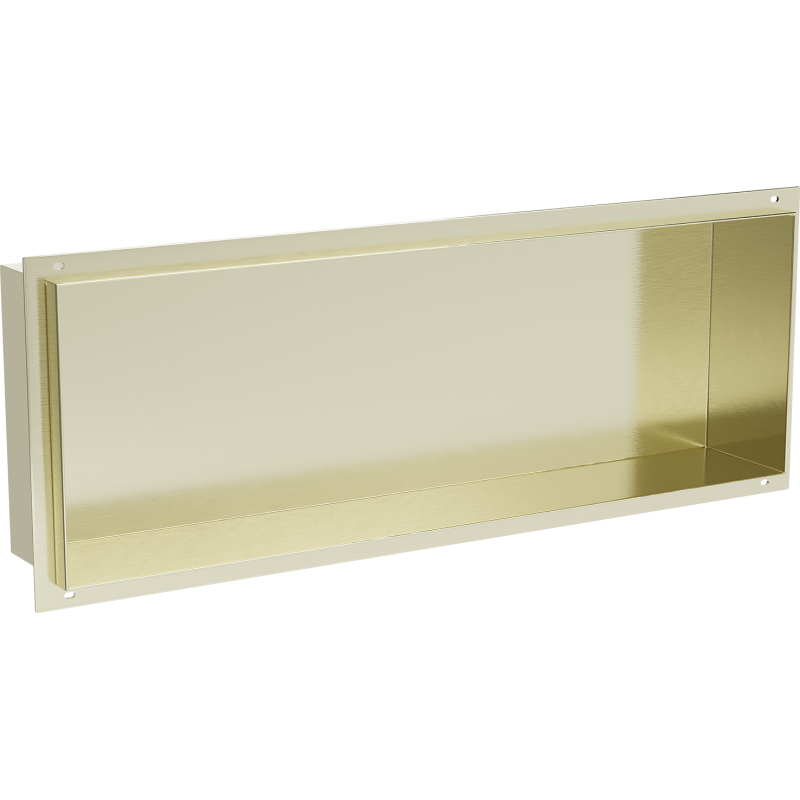 Mexen X-Wall-NR süllyesztett polc perem nélkül 60 x 20 cm, arany kefélt - 1951602010
