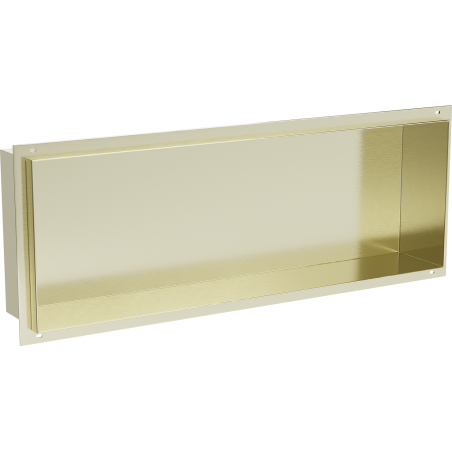 Mexen X-Wall-NR süllyesztett polc perem nélkül 60 x 20 cm, arany kefélt - 1951602010