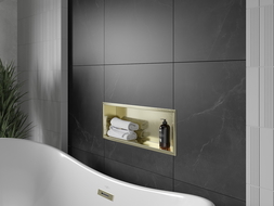 Mexen X-Wall-R raft de nișă cu contur 60 x 20 cm, auriu periat - 1950602010