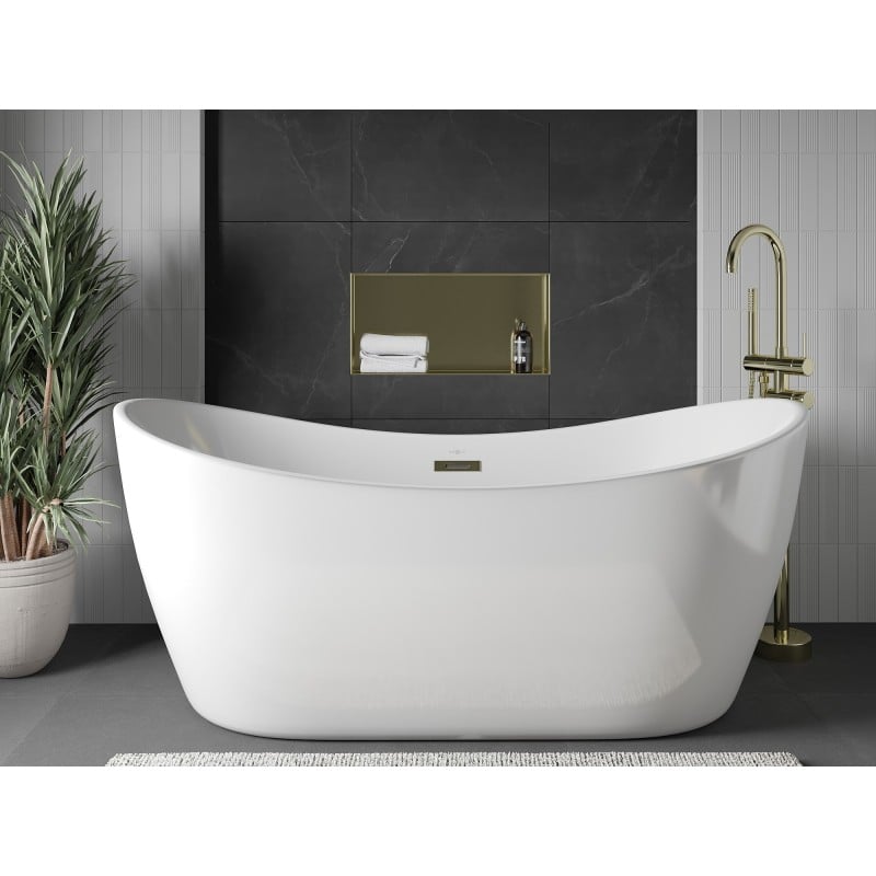 Mexen X-Wall-NR raft încastrat fără flanșă 60 x 30 cm, auriu periat - 1951603010