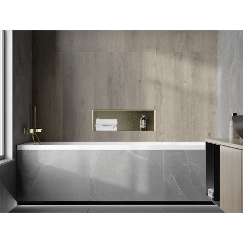 Mexen X-Wall-NR falcosan mélyedéses polc perem nélkül, 60 x 20 cm, arany szálcsiszolt - 1951602010