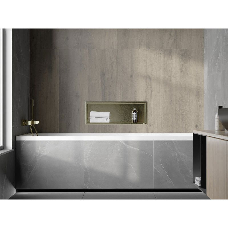 Mexen X-Wall-R raft de nișă cu flanșă 60 x 20 cm, auriu periat - 1950602010