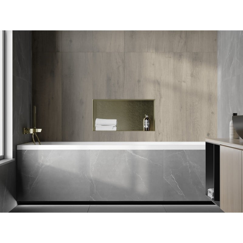 Mexen X-Wall-NR raft încastrat fără flanșă 60 x 30 cm, auriu periat - 1951603010