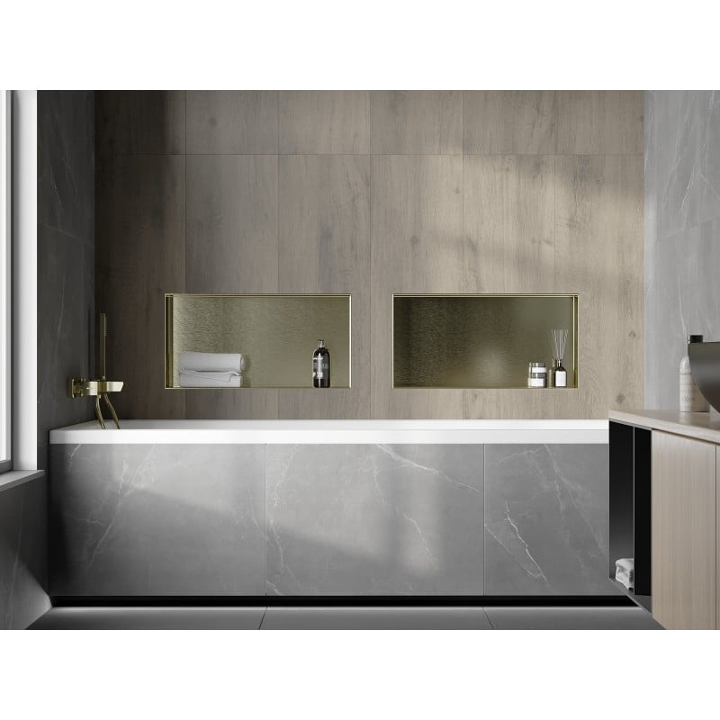 Mexen X-Wall-NR raft încastrat fără flanșă 60 x 30 cm, auriu periat - 1951603010