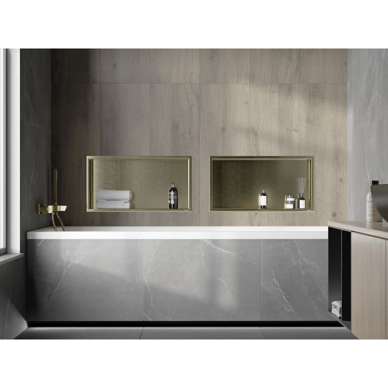 Mexen X-Wall-R 60 x 30 cm-es, peremes fali polc, arany szálcsiszolt - 1950603010