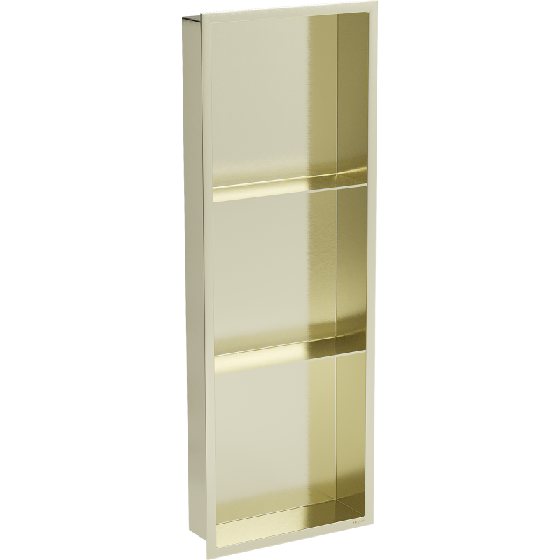 Mexen X-Wall-R etajeră cu rame și raft încastrat 90 x 30 cm, auriu periat - 1950903010S