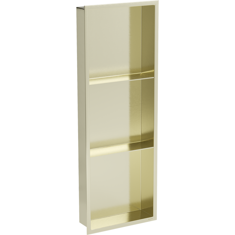 Mexen X-Wall-R raft de nișă cu flanșă și raft 90 x 30 cm, auriu periat - 1950903010S