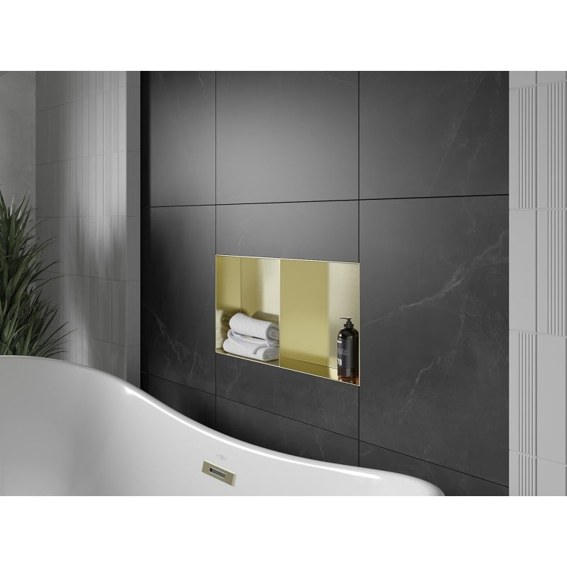 Mexen X-Wall-NR fülke nélküli polc, polccal 60 x 30 cm, arany kefélt - 1951603010S