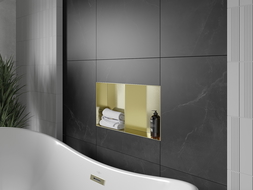 Mexen X-Wall-NR raft de nișă fără flanșă cu raft 60 x 30 cm, auriu periat - 1951603010S