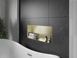 Mexen X-Wall-NR raft de nișă fără flanșă 75 x 30 cm, auriu periat - 1951753010