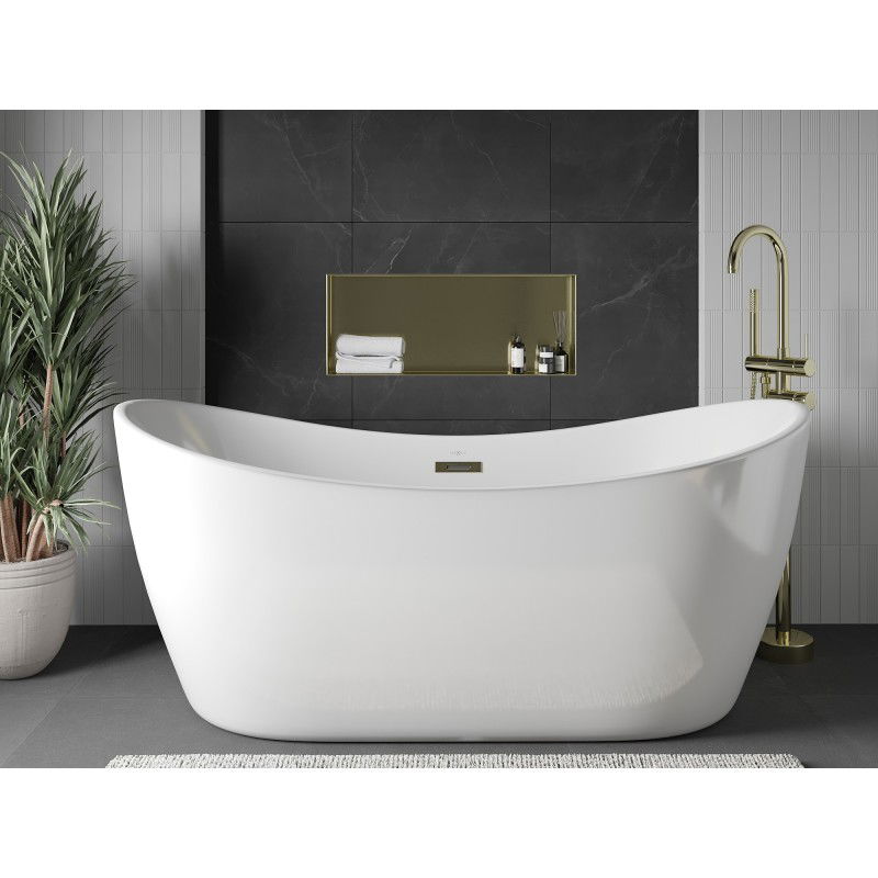 Mexen X-Wall-NR raft de nișă fără flanșă 75 x 30 cm, auriu periat - 1951753010