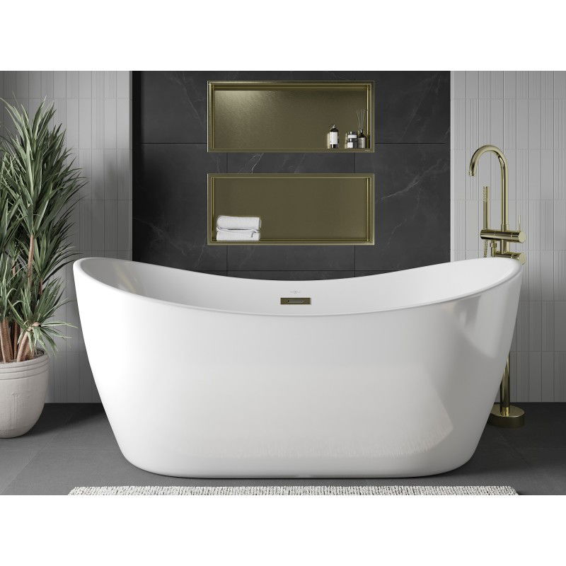 Mexen X-Wall-R raft încastrat cu flanșă 75 x 30 cm, auriu periat - 1950753010