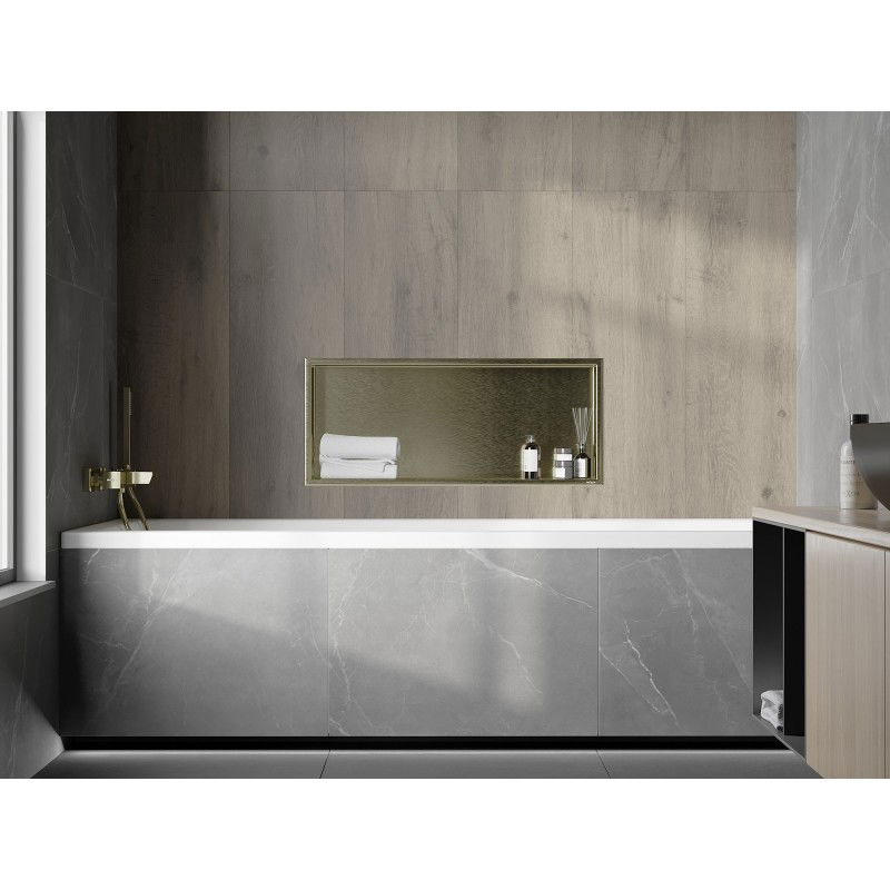 Mexen X-Wall-R raft încastrat cu flanșă 75 x 30 cm, auriu periat - 1950753010