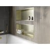 Mexen X-Wall-R raft de încastrare cu flanșă 75 x 30 cm, Aurie - 1950753010