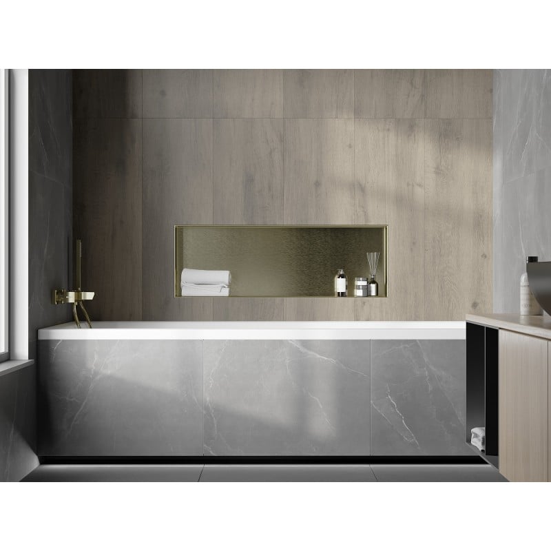 Mexen X-Wall-NR nincs peremű fali polc 90 x 30 cm, arany szálcsiszolt - 1951903010