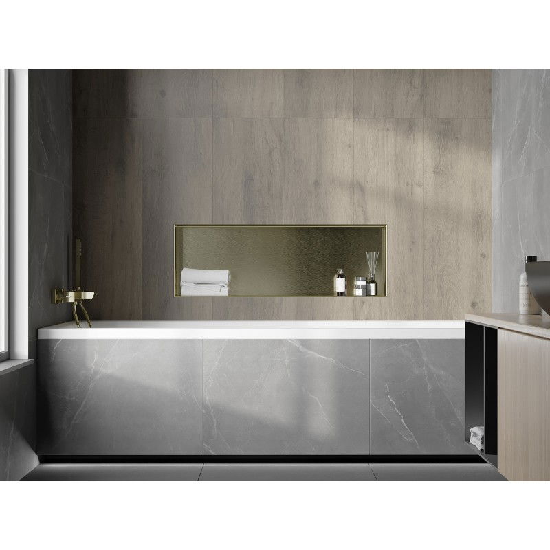 Mexen X-Wall-NR raft de nișă fără flanșă 90 x 30 cm, auriu periat - 1951903010