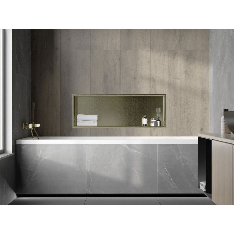 Mexen X-Wall-R fülkes polc peremmel 90 x 30 cm, arany kefe - 1950903010