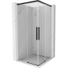 Mexen Rox Duo cabină de duș glisantă 80 x 80 cm, transparentă, neagră - 8C2D-080-080-70-00