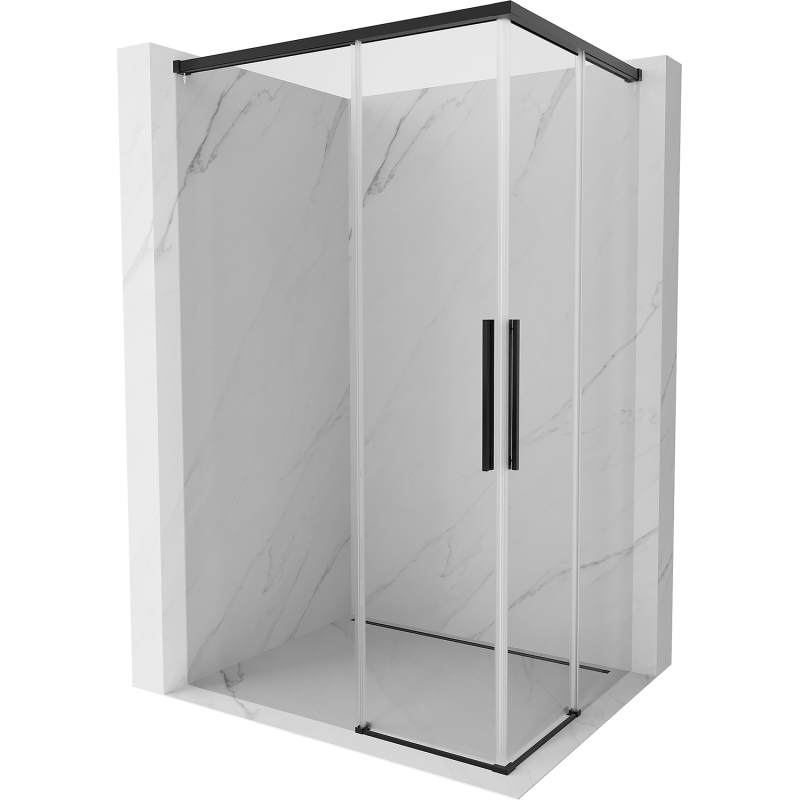 Mexen Rox Duo cabină de duș glisantă 85 x 80 cm, transparentă, neagră - 8C2D-085-080-70-00