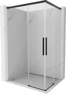 Mexen Rox Duo cabină de duș cu uși glisante 110 x 80 cm, transparentă, neagră - 8C2D-110-080-70-00