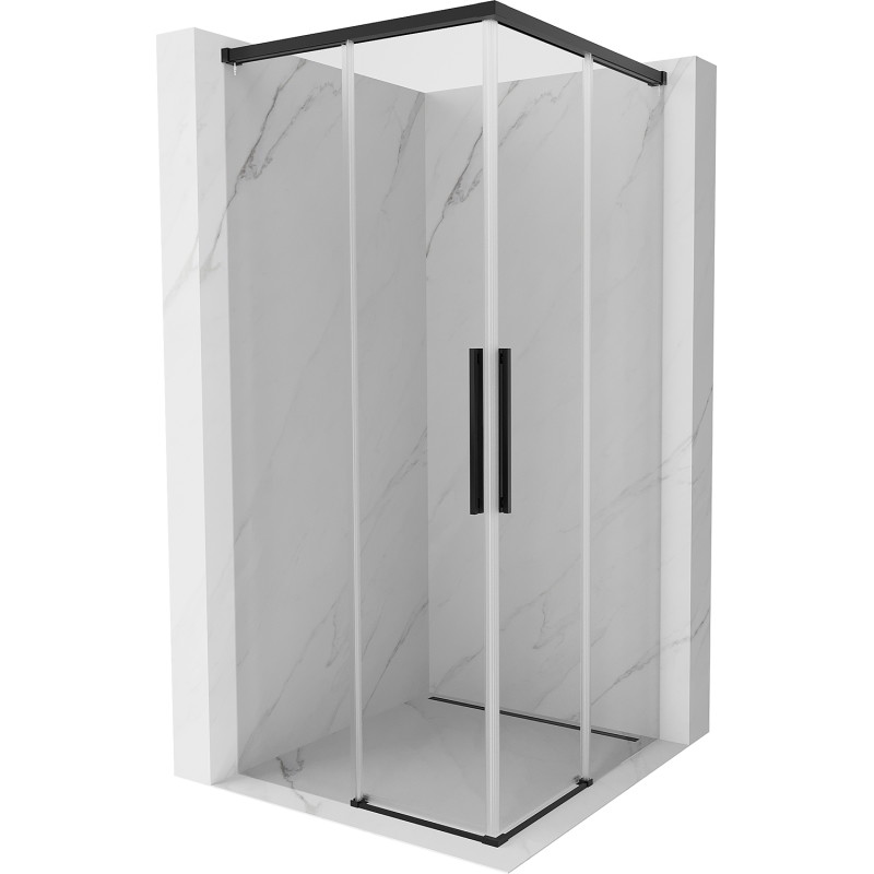 Mexen Rox Duo cabină de duș glisantă 95 x 95 cm, transparentă, neagră - 8C2D-095-095-70-00