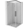 Mexen Rox Duo cabină de duș glisantă 85 x 85 cm, transparentă, gun metal - 8C2D-085-085-95-00