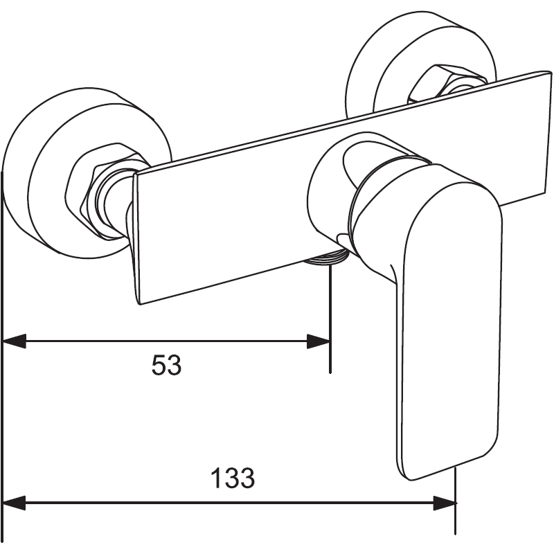 Mexen Alexa baterie de duș, aurie - 71240-50
