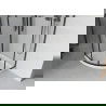 Mexen Rio cabină de duș semi-circulară 80 x 80 cm, mat, neagră + cadă Flat, albă - 863-080-080-70-30-4110B