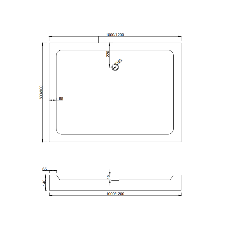 Mexen Apia cabină de duș glisantă 100 x 80 cm, transparent, auriu + cadă de duș Rio - 840-100-080-50-00-4510