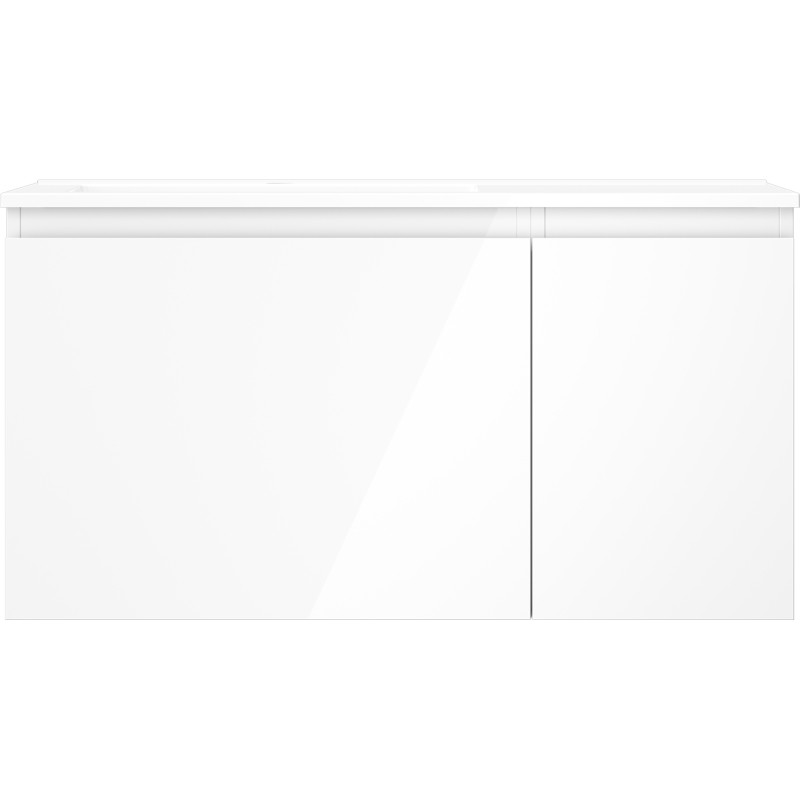 Mexen Orio dulap de baie 90 cm cu chiuvetă Otis stânga, 1S, 1D, alb lucios - 91A13-09047-3-BBFF00-W18L00