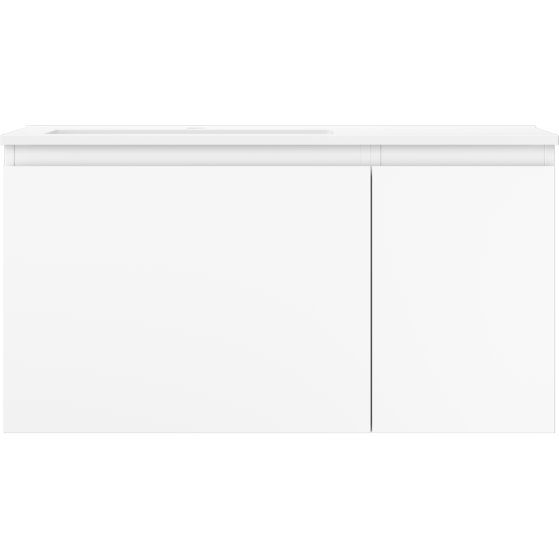 Mexen Orio dulap baie 90 cm cu lavoar Otis stânga, 1S, 1D, alb mat - 91A13-09047-3-BBFF01-W18L01