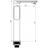 Mexen Milo baterie înaltă de chiuvetă cu mâner lateral, Aurie - 71315-50