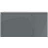Mexen Orio 90 cm-es fürdőszobai szekrény Otis bal oldali mosdóval, 1S, 1D, grafit matt/fehér matt - 91A13-09047-3-BBFF66-W18L01