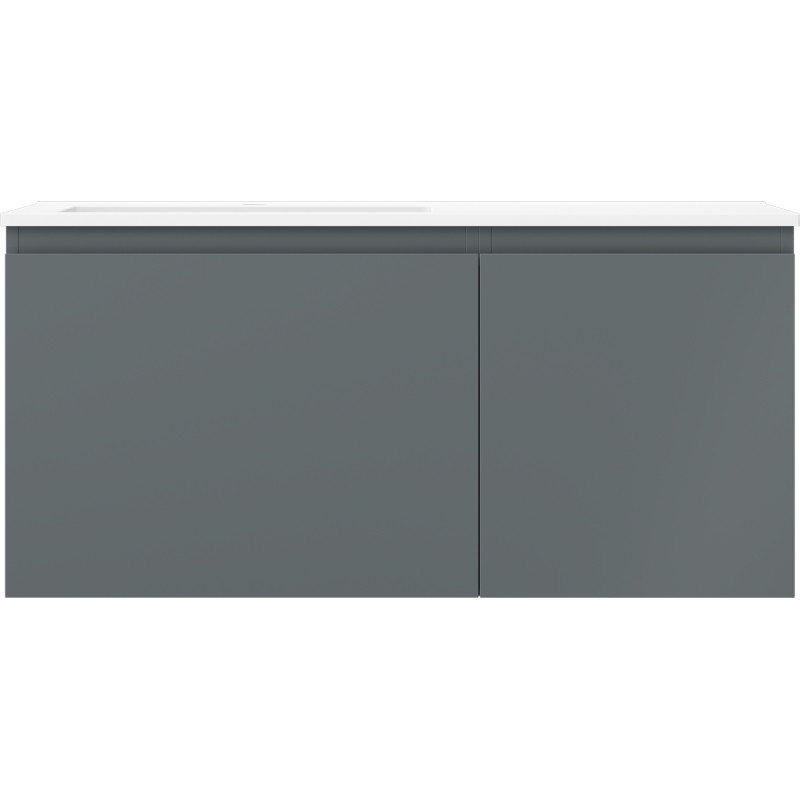 Mexen Orio dulap baie 100 cm cu lavoar Otis stânga, 1 Sertar, 1 Ușă, grafit mat/alb mat - 91A13-10047-3-BBFF66-W18L01