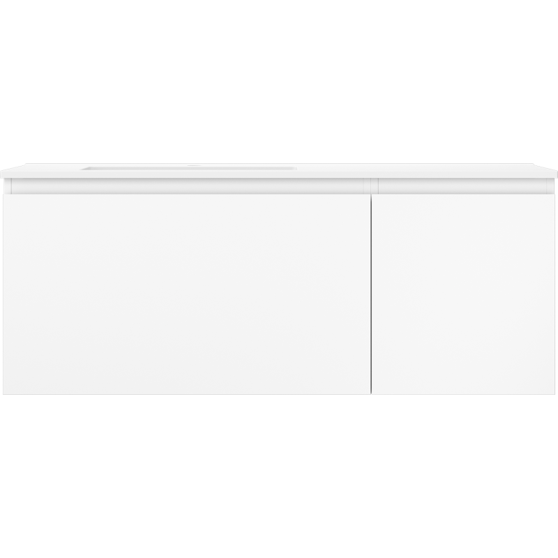 Mexen Orio dulap baie 120 cm cu lavoar Otis stânga, 1S, 1D, alb mat - 91A13-12047-3-BBFF01-W18L01