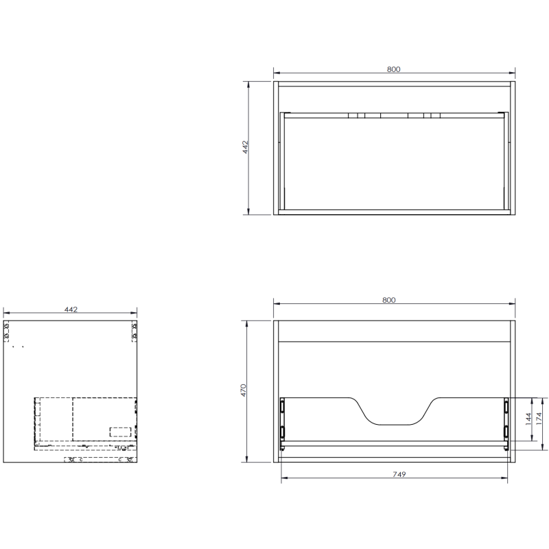 Mexen Orio 120 cm-es fürdőszobaszekrény Otis bal, 1S, 1D, szürke matt/fehér matt mosdóval - 91A13-12047-3-BBFF62-W18L01