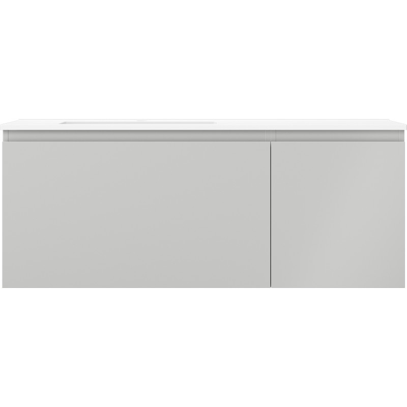 Mexen Orio dulap pentru baie 120 cm cu lavoar Otis stânga, 1S, 1D, gri mat/alb mat - 91A13-12047-3-BBFF62-W18L01