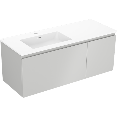 Mexen Orio dulap pentru baie 120 cm cu lavoar Otis stânga, 1S, 1D, gri mat/alb mat - 91A13-12047-3-BBFF62-W18L01