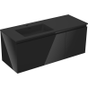 Mexen Orio dulap baie 120 cm cu lavoar Otis stânga, 1S, 1D, negru lucios/negru mat - 91A13-12047-3-BBFF70-W18L71