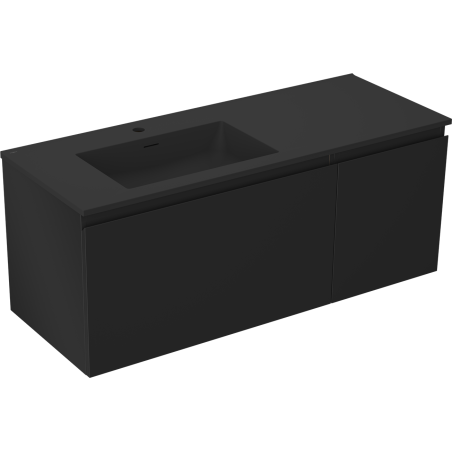 Mexen Orio dulap baie 120 cm cu lavoar Otis stâng, 1S, 1D, negru mat - 91A13-12047-3-BBFF71-W18L71