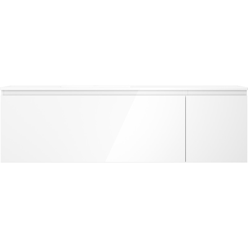 Mexen Orio dulap baie 160 cm cu lavoar Otis stâng, 1S, 1D, alb lucios - 91A13-16047-3-BBFF00-W18L00