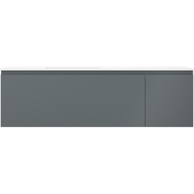 Mexen Orio dulap baie 160 cm cu chiuvetă Otis stânga, 1S, 1D, grafit mat/alb mat - 91A13-16047-3-BBFF66-W18L01