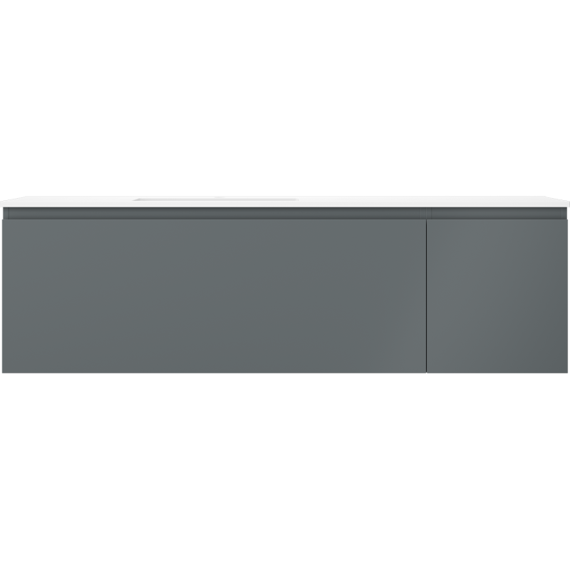 Mexen Orio dulap baie 160 cm cu lavoar Otis stânga, 1S, 1D, grafit mat/alb mat - 91A13-16047-3-BBFF66-W18L01