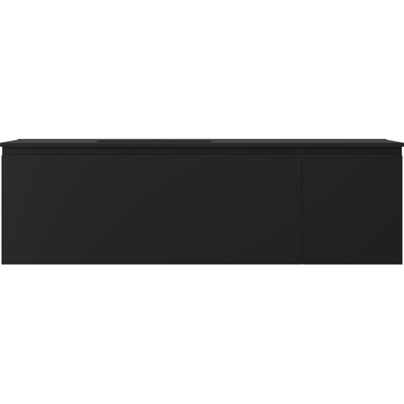 Mexen Orio dulap baie 160 cm cu lavoar Otis stânga, 1S, 1D, negru mat - 91A13-16047-3-BBFF71-W18L71