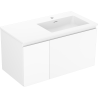 Mexen Orio fürdőszobai szekrény 90 cm mosdóval Otis jobb, 1S, 1D, fehér matt - 91A13-09047-3-BBFF01-W18P01