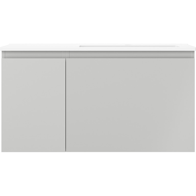 Mexen Orio dulap de baie 90 cm cu chiuvetă Otis dreapta, 1S, 1D, gri mat/alb mat - 91A13-09047-3-BBFF62-W18P01